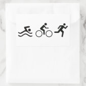 Triatlete Rechthoekige Sticker (Tas)