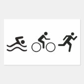 Triatlete Rechthoekige Sticker (Voorkant)