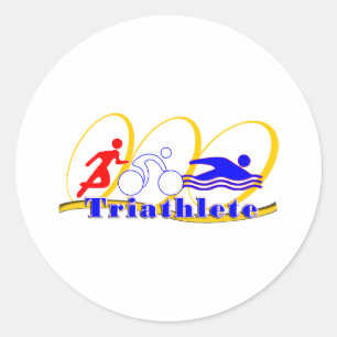 Triatlete - Run Bike Swim Ronde Sticker