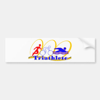 Triatlete SWIM RUN BIKE Bumpersticker
