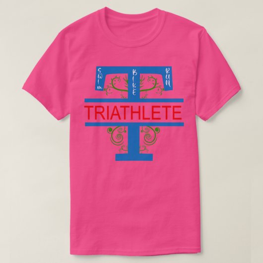 Triatlete T Vines Swim Bike run T-shirt (Design voorkant)