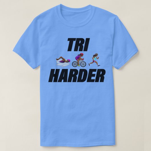 Triatleten tri harder 2 t-shirt (Design voorkant)