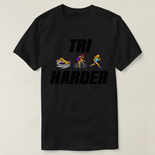 Triatleten tri harder 5 t-shirt (Design voorkant)