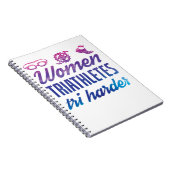Triatleten Tri Harder Triathlon Ombre Notitieboek (Rechterzijde)