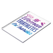 Triatleten Tri Harder Triathlon Ombre Notitieboek (Linkerzijde)