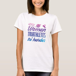 Triatleten Tri Harder Triathlon Ombre T-shirt