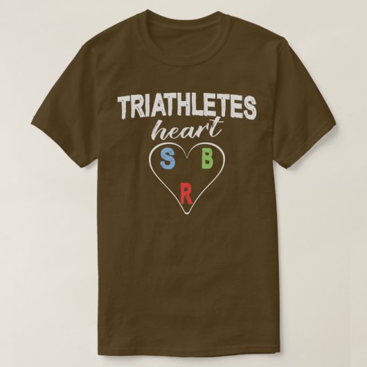 Triatletes Heart T-shirt (Design voorkant)