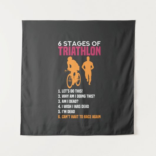 Triatlon - 6 Etappes van Triatlon Wandkleed (Voorkant)