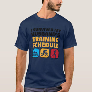 Triatlon Art Women Wife Triathlete Swim Bike Run T-shirt