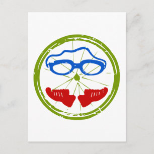 Triatlon cool artistiek ontwerp briefkaart