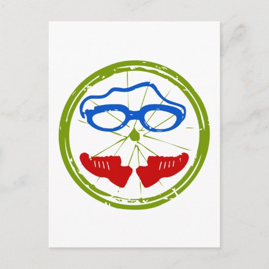 Triatlon cool artistiek ontwerp briefkaart (Voorkant)