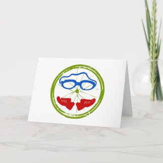 Triatlon cool artistiek ontwerp kaart