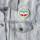 Triatlon cool artistiek ontwerp ronde button 5,7 cm (In situ)