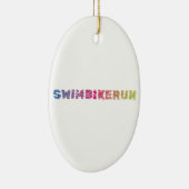 Triatlon Cool Ontwerp Keramisch Ornament (Rechts)