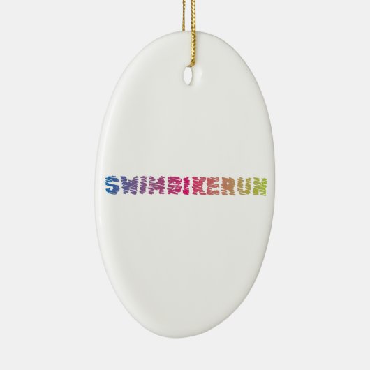 Triatlon Cool Ontwerp Keramisch Ornament (Rechts)