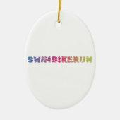 Triatlon Cool Ontwerp Keramisch Ornament (Voorkant)