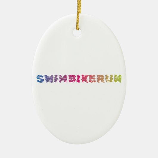 Triatlon Cool Ontwerp Keramisch Ornament (Voorkant)