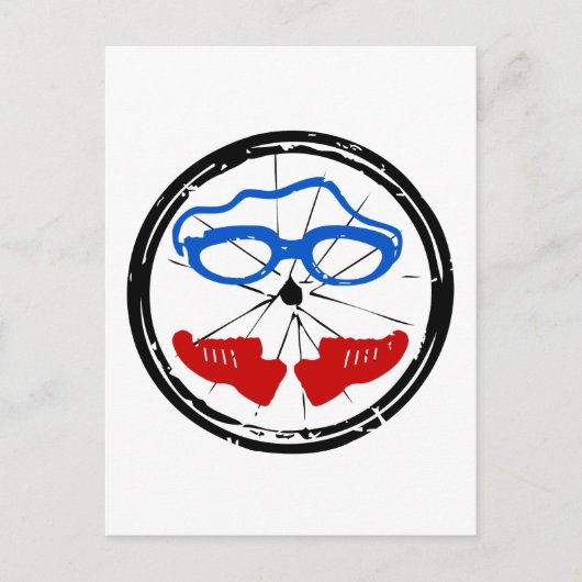Triatlon coole artistieke logo briefkaart (Voorkant)