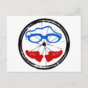 Triatlon coole artistieke logo briefkaart