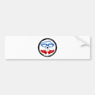 Triatlon coole artistieke logo bumpersticker