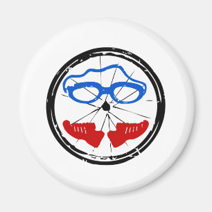 Triatlon coole artistieke logo magneet