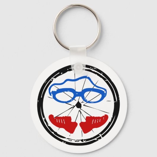 Triatlon coole artistieke logo sleutelhanger (Voorkant)