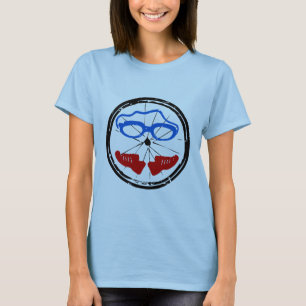 Triatlon coole artistieke logo t-shirt