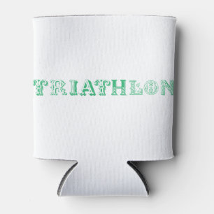 Triatlon coole logo voor alle sportliefhebbers blikjeskoeler