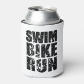 Triatlon coole logo voor alle sportliefhebbers blikjeskoeler (Blikje Voorkant)