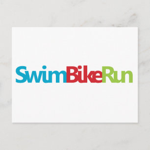 Triatlon coole logo voor alle sportliefhebbers briefkaart