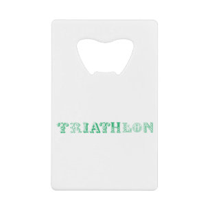 Triatlon coole logo voor alle sportliefhebbers creditkaart flessenopener