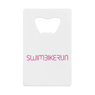 Triatlon coole logo voor alle sportliefhebbers creditkaart flessenopener
