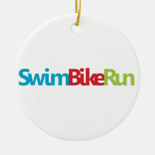 Triatlon coole logo voor alle sportliefhebbers keramisch ornament