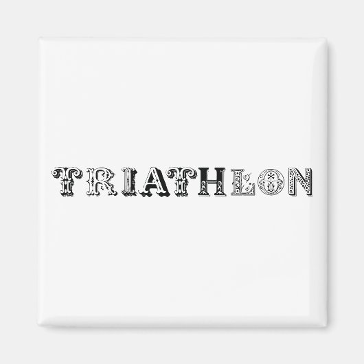 Triatlon coole logo voor alle sportliefhebbers magneet (Voorkant)