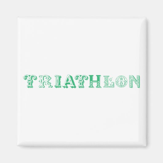 Triatlon coole logo voor alle sportliefhebbers magneet (Voorkant)