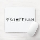 Triatlon coole logo voor alle sportliefhebbers muismat (Met muis)