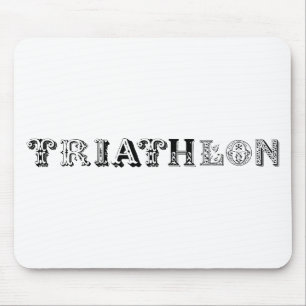 Triatlon coole logo voor alle sportliefhebbers muismat