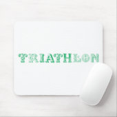 Triatlon coole logo voor alle sportliefhebbers muismat (Met muis)