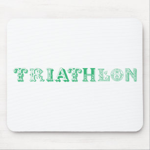 Triatlon coole logo voor alle sportliefhebbers muismat