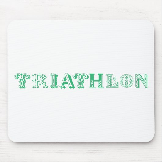 Triatlon coole logo voor alle sportliefhebbers muismat (Voorkant)