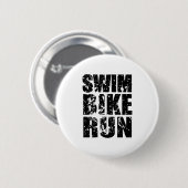 Triatlon coole logo voor alle sportliefhebbers ronde button 5,7 cm (Voorkant /achterkant)