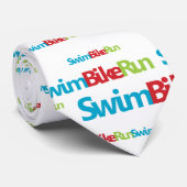 Triatlon coole logo voor alle sportliefhebbers stropdas (Opgerold)