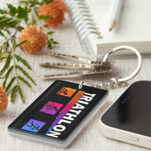 Triatlon: De Zwemmen beheersen, Fietsen, Rennen Sleutelhanger