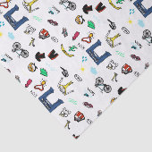 Triatlon Doodles Tissue Paper Tissuepapier (Detail)