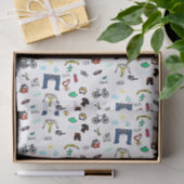 Triatlon Doodles Tissue Paper Tissuepapier (Geschenk)
