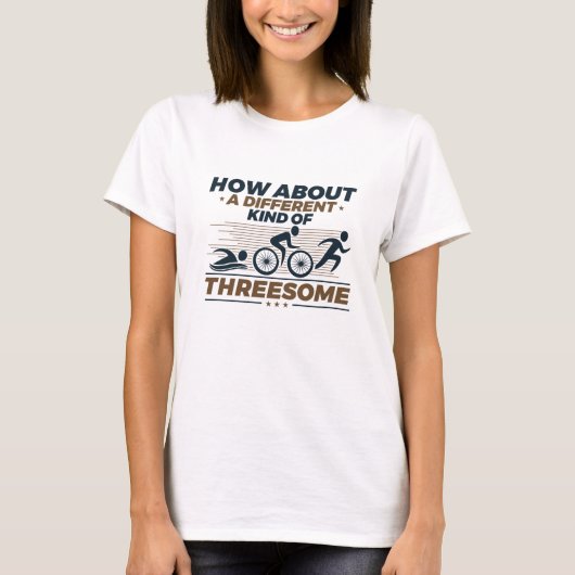 Triatlon Grappig Ander Soort Drie Geluiden T-shirt (Voorkant)