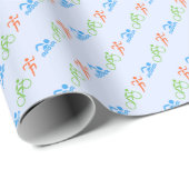 Triatlon-iconen: lichtblauw cadeaupapier (Rol Hoek)