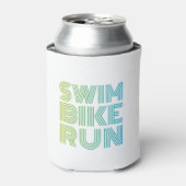 Triatlon in kleuren blikjeskoeler (Blikje Voorkant)
