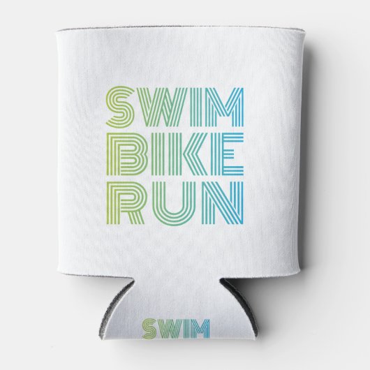 Triatlon in kleuren blikjeskoeler (Voorkant)
