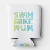 Triatlon in kleuren blikjeskoeler (Achterkant)